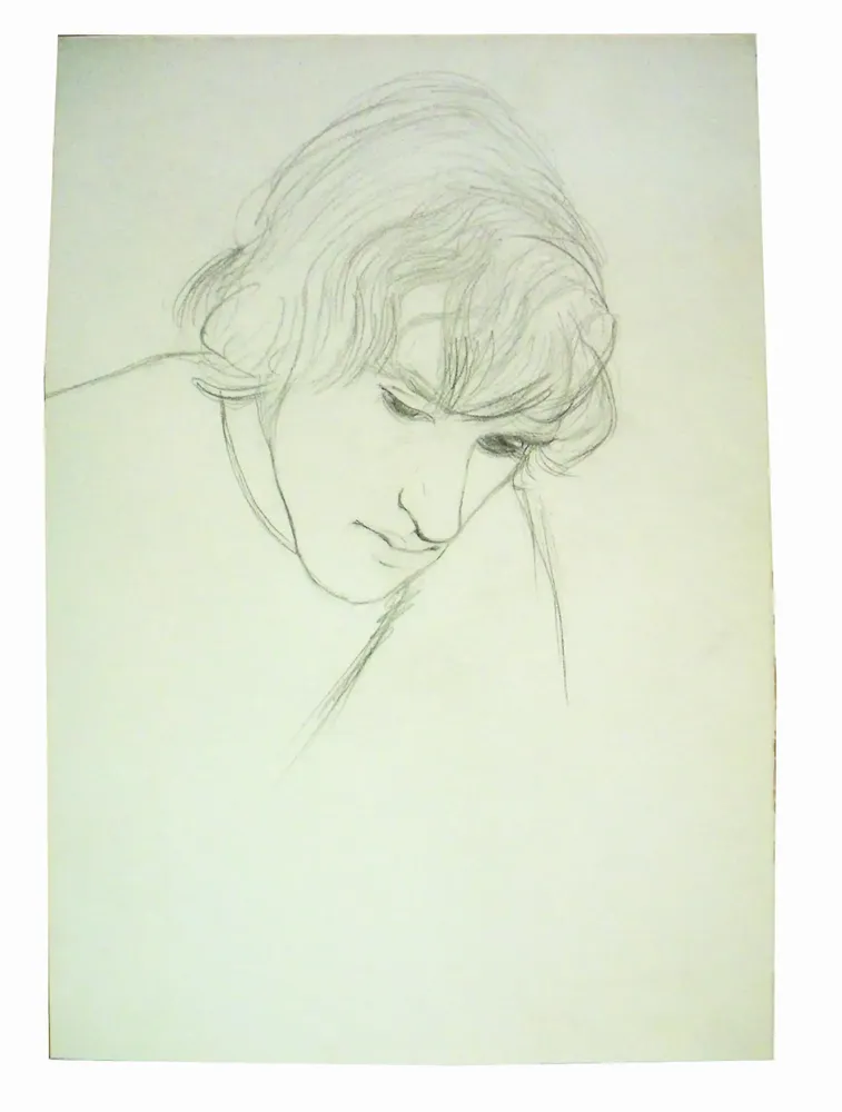Artwork titled "Antonio" made with pencil in the year 1976 by Juan Diego Miguel