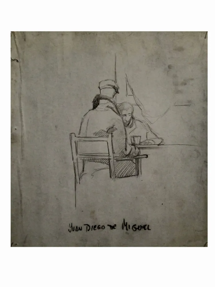 Artwork titled "ST" made with pooll in the year 1976 by Juan Diego Miguel