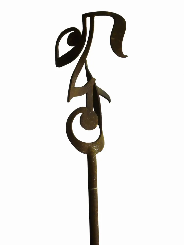 Artwork titled "Pica 542" made with corten steel, iron in the year 1991 by Juan Diego Miguel