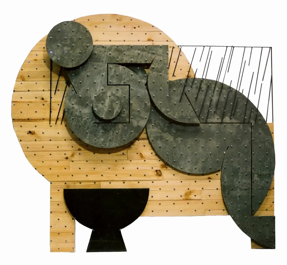 Artwork titled "Mirando llover" made with mixed in the year 2000 by Juan Diego Miguel