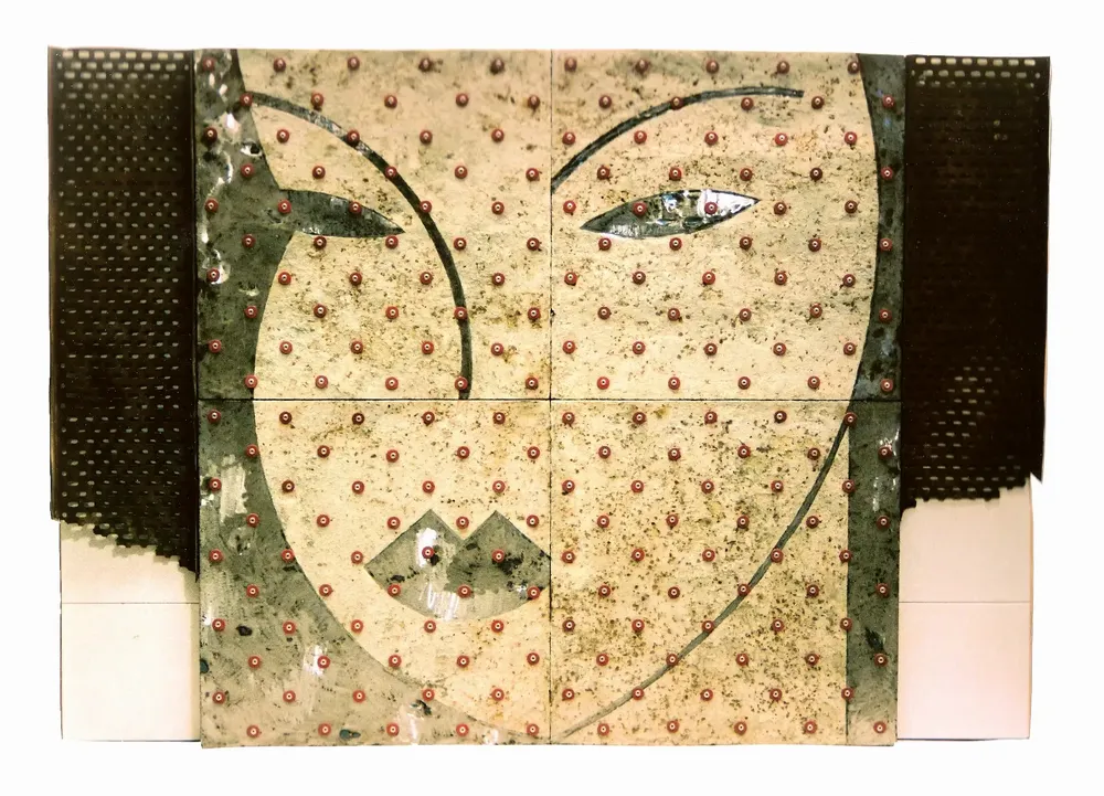Artwork titled "La cara de Irene" made with mixed in the year 2000 by Juan Diego Miguel