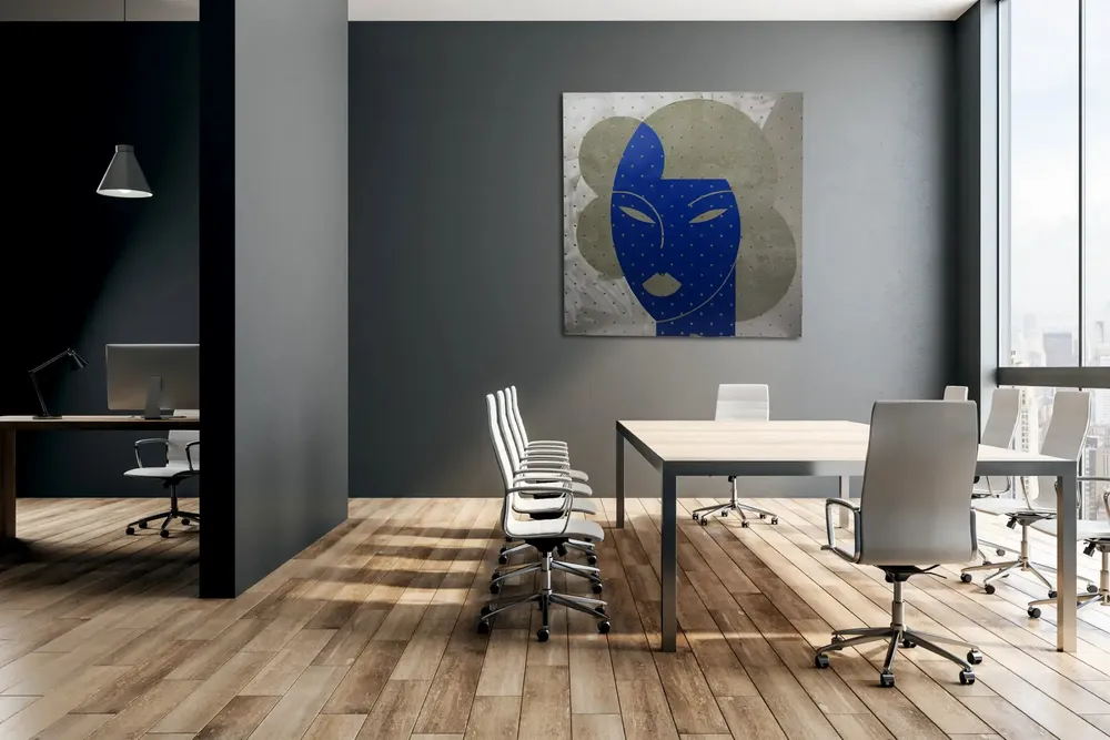 Artwork titled "Irene Warhol-7" made with aluminum, iron, cement, laminate in the year 2000 by Juan Diego Miguel