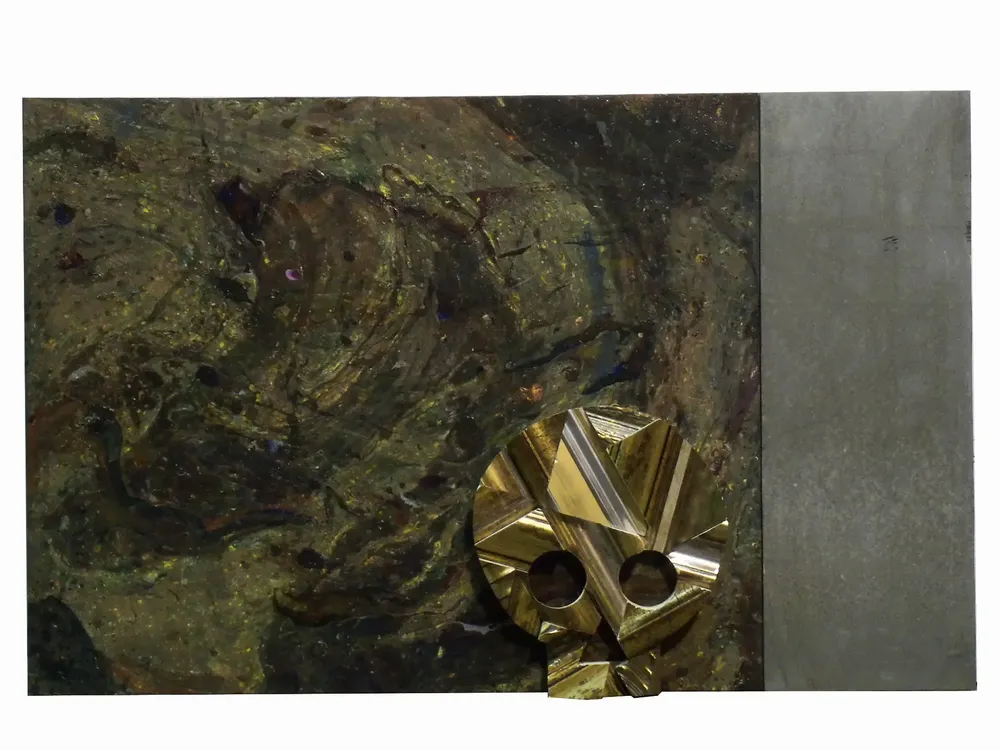Artwork titled "Vanitas" made with cement, frames, synthetic enamelled paint, mdf in the year 2011 by Juan Diego Miguel