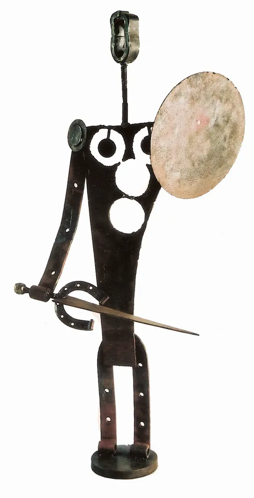 Artwork titled "Guerrero" made with iron in the year 2002 by Juan Diego Miguel