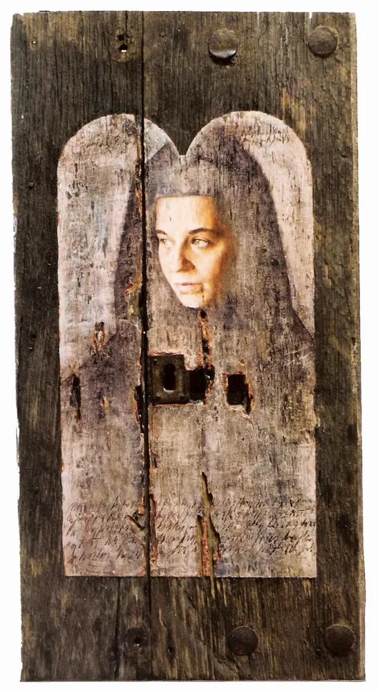 Artwork titled "Inma" made with oil painting, plank in the year 1986 by Juan Diego Miguel
