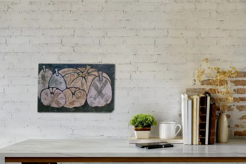 Artwork titled "ST" made with oil painting, slate stone in the year 1985 by Juan Diego Miguel