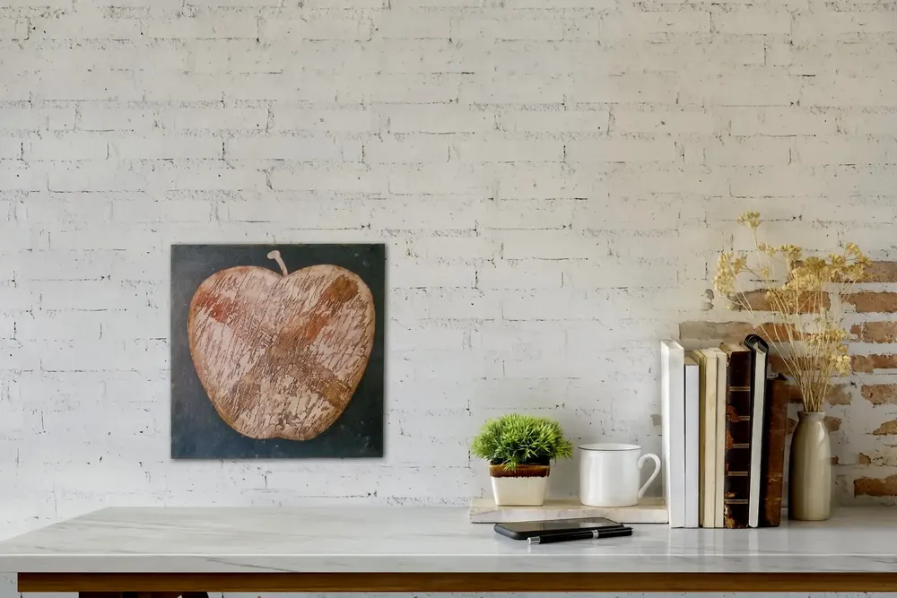 Artwork titled "ST" made with oil painting, slate stone in the year 1985 by Juan Diego Miguel