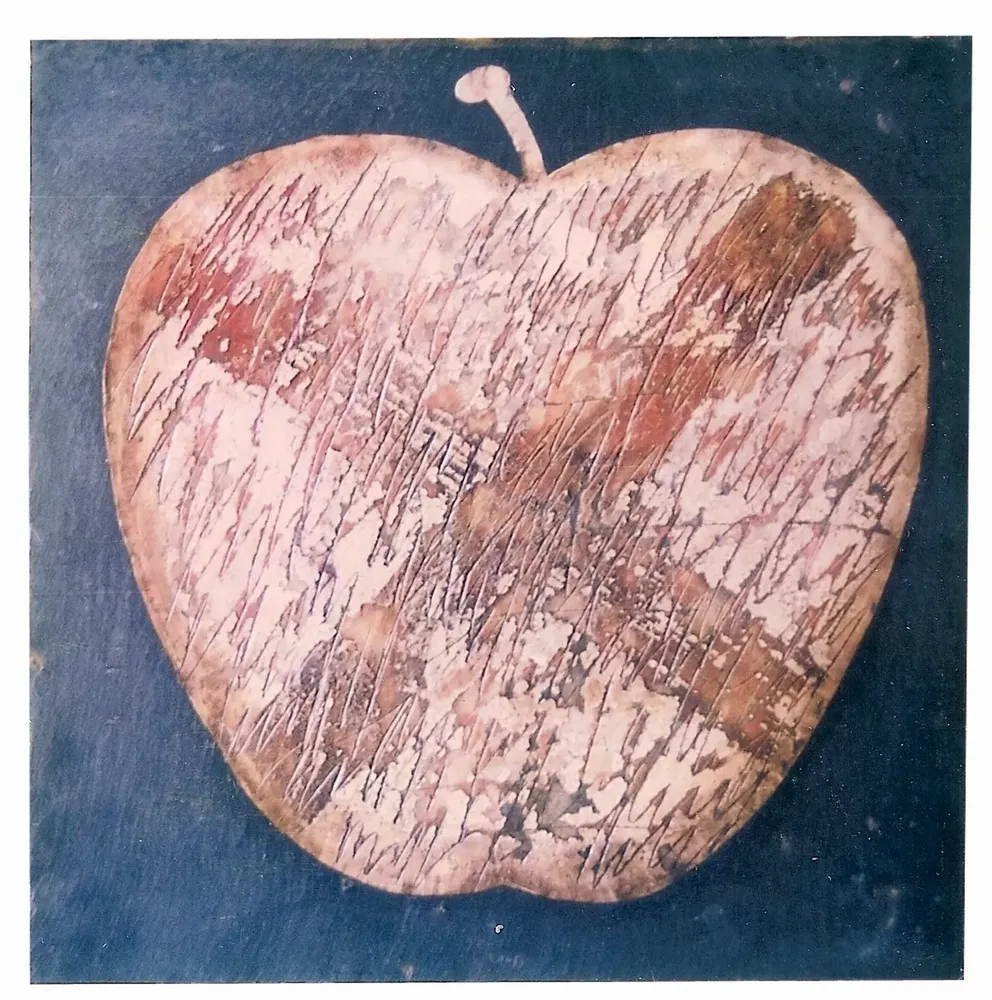 Artwork titled "ST" made with oil painting, slate stone in the year 1985 by Juan Diego Miguel