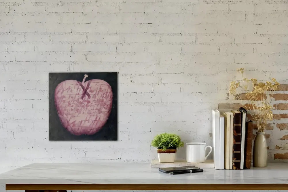 Artwork titled "ST" made with oil painting, slate stone in the year 1985 by Juan Diego Miguel