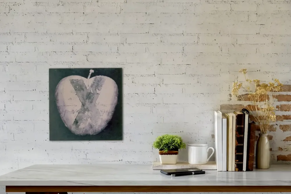Artwork titled "ST" made with oil painting, slate stone in the year 1985 by Juan Diego Miguel
