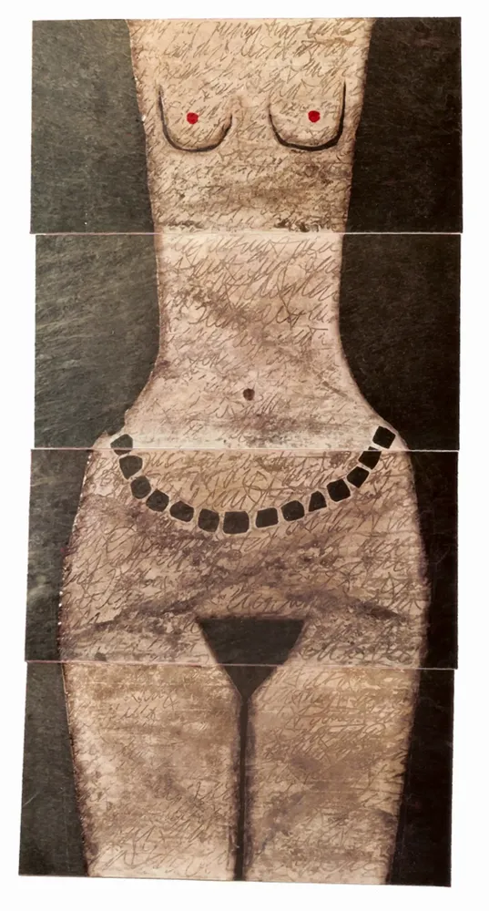 Artwork titled "ST" made with oil painting, slate stone in the year 1985 by Juan Diego Miguel