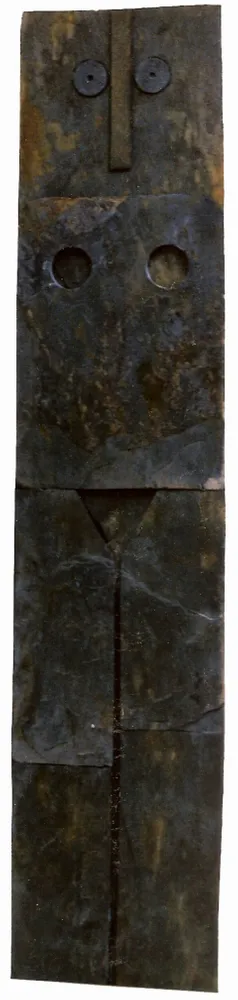 Artwork titled "Mujer negra" made with slate stone in the year 1991 by Juan Diego Miguel