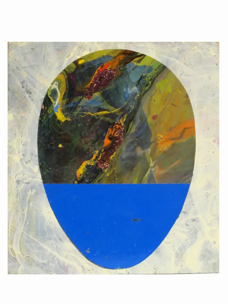 Artwork titled "Rostro-8" made with synthetic enamelled paint, mdf in the year 2012 by Juan Diego Miguel