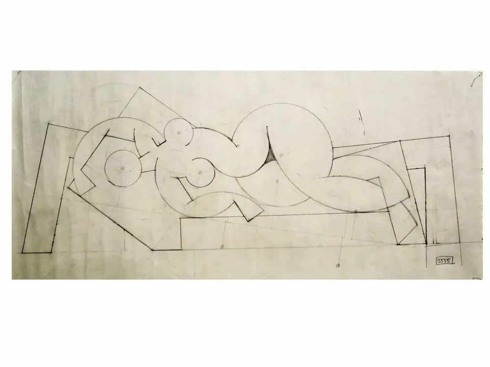 Artwork titled "ST" made with pencil in the year 1997 by Juan Diego Miguel