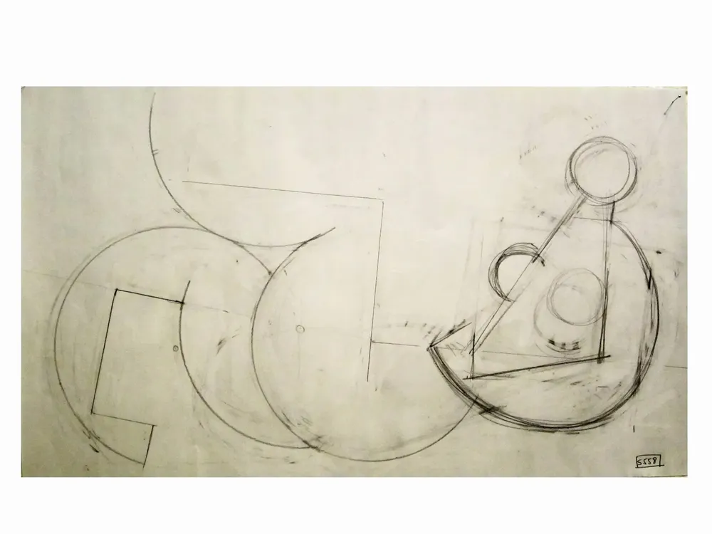 Artwork titled "ST" made with pencil in the year 1997 by Juan Diego Miguel