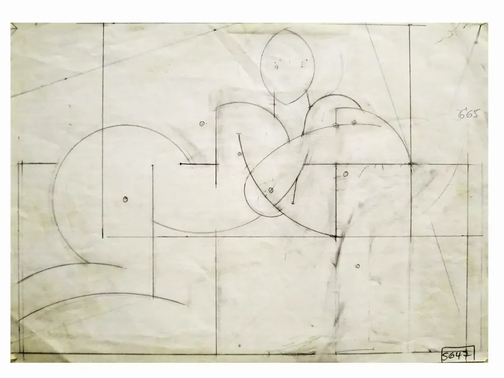 Artwork titled "ST" made with pencil in the year 2002 by Juan Diego Miguel