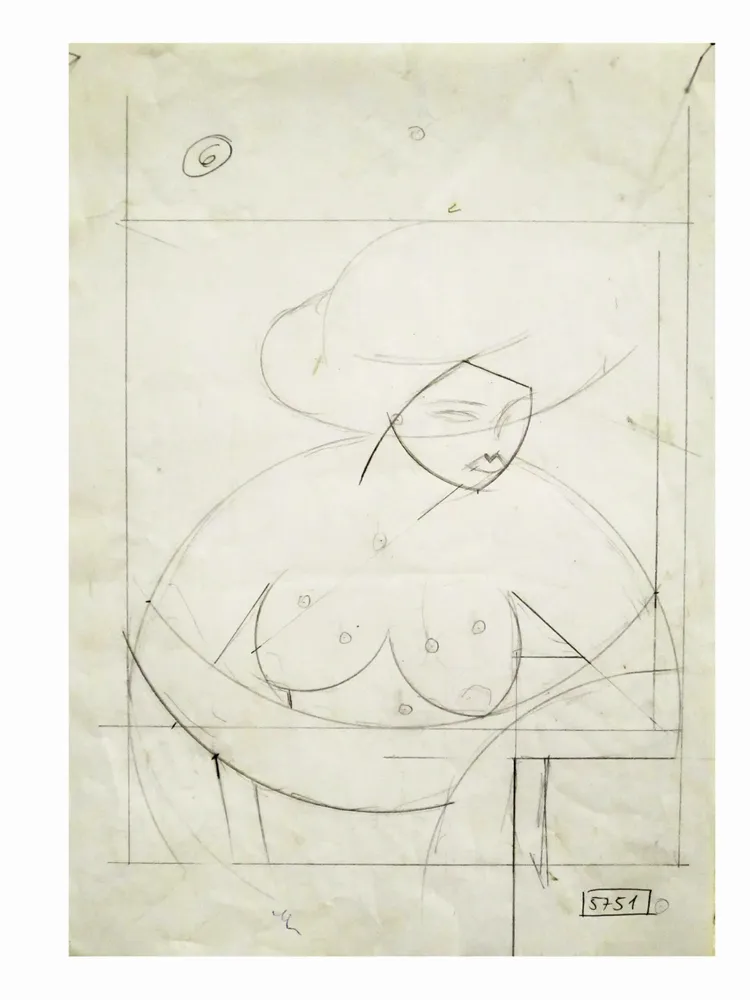 Artwork titled "ST" made with pencil in the year 2002 by Juan Diego Miguel