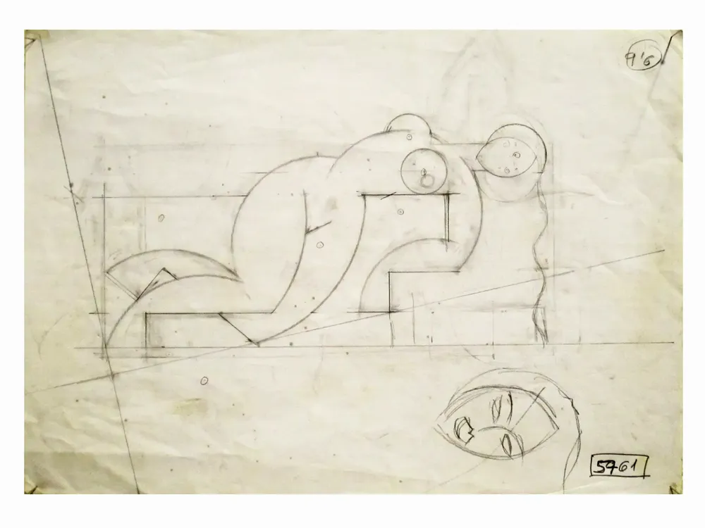 Artwork titled "ST" made with pencil in the year 2002 by Juan Diego Miguel