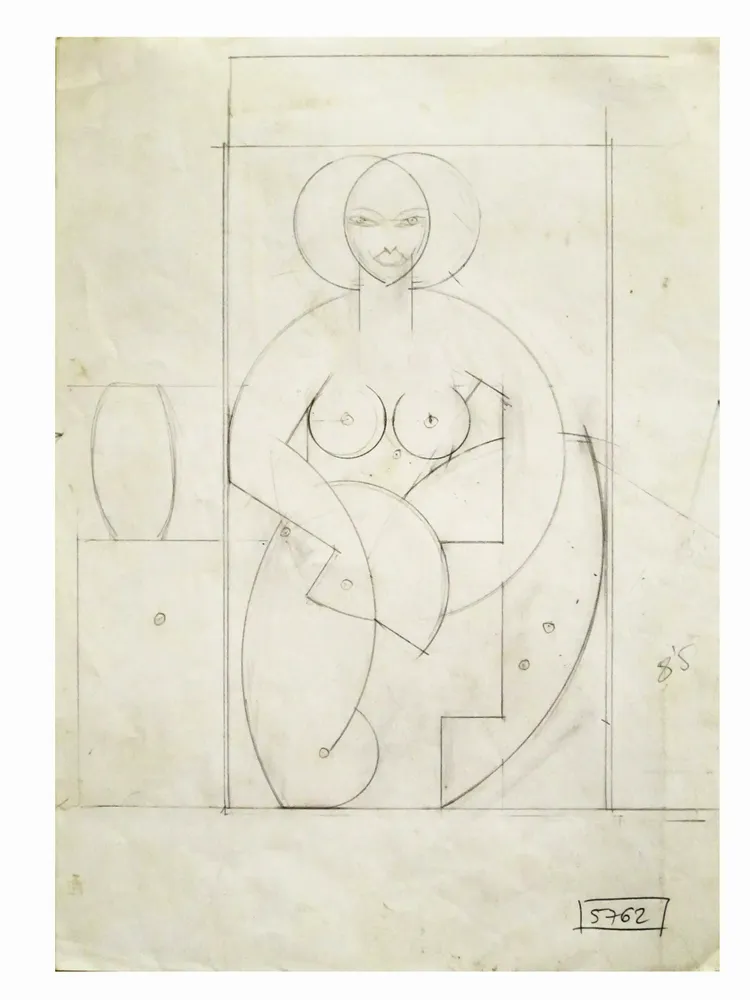 Artwork titled "ST" made with pencil in the year 2002 by Juan Diego Miguel