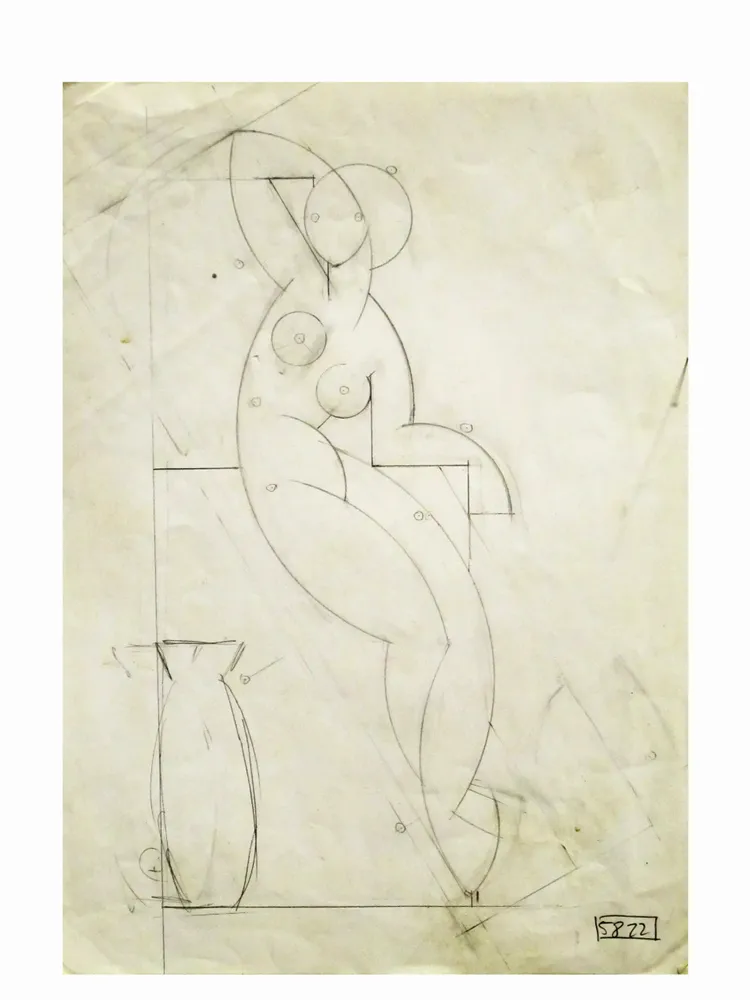 Artwork titled "ST" made with pencil in the year 2002 by Juan Diego Miguel