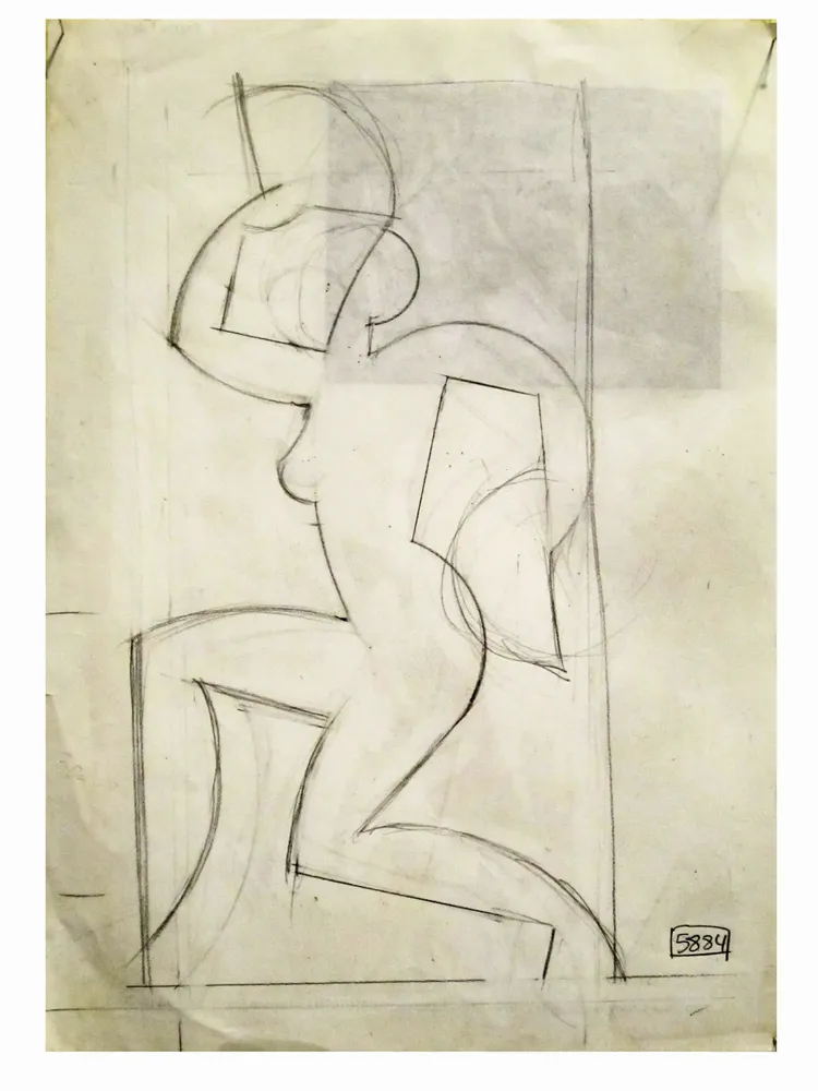 Artwork titled "ST" made with pencil in the year 2007 by Juan Diego Miguel