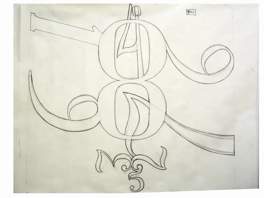 Artwork titled "ST" made with pencil in the year 1991 by Juan Diego Miguel