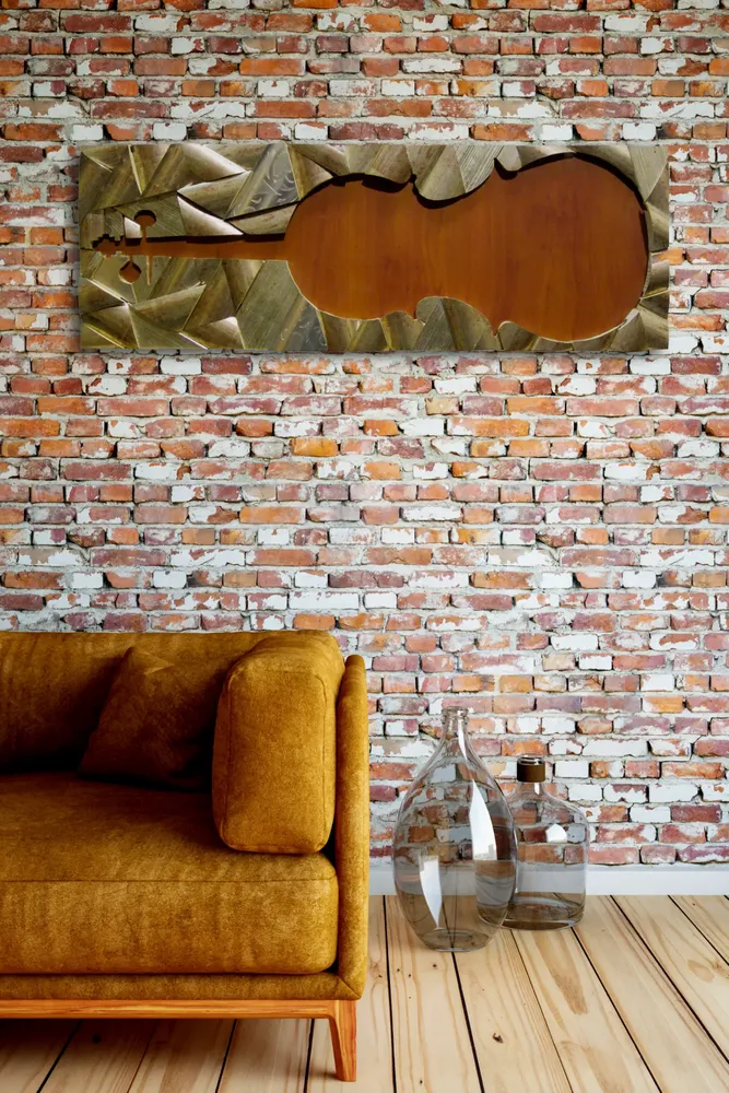 Artwork titled "Violin" made with frames, high density plank in the year 2013 by Juan Diego Miguel