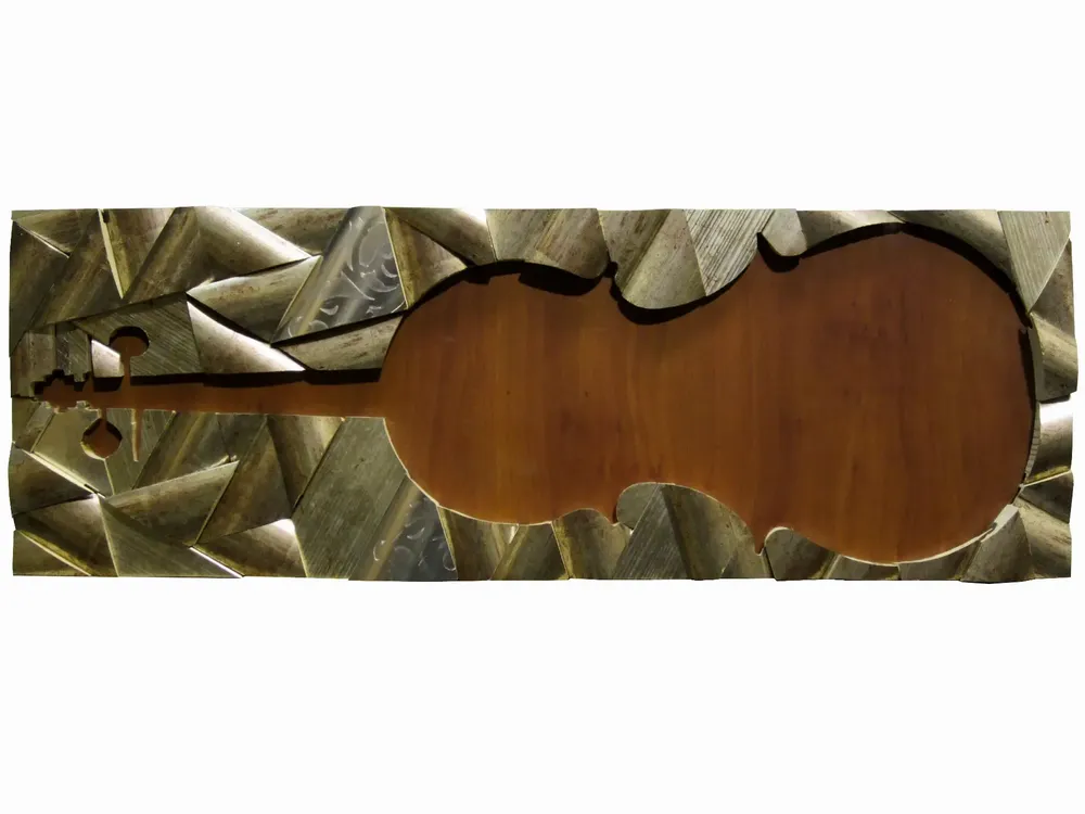 Artwork titled "Violin" made with frames, high density plank in the year 2013 by Juan Diego Miguel