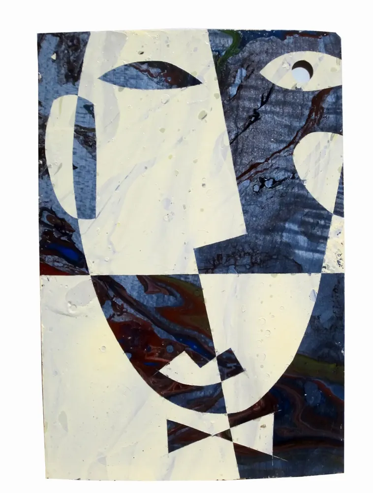Artwork titled "ST" made with synthetic enamelled paint, laminate in the year 2013 by Juan Diego Miguel