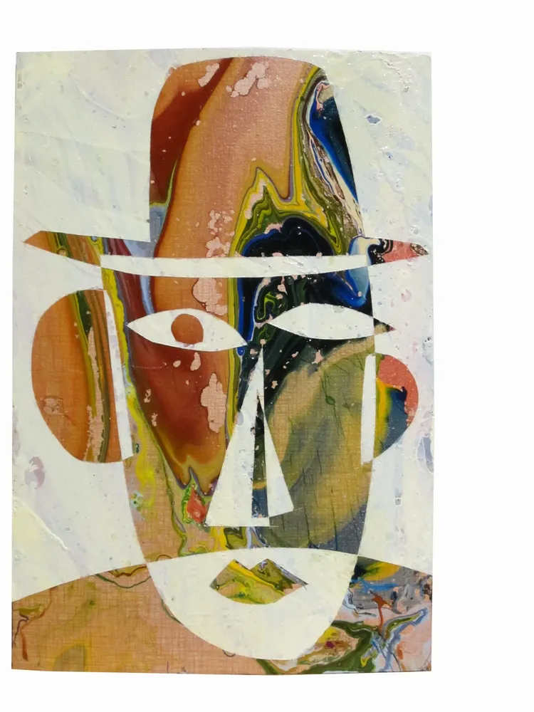Artwork titled "ST" made with synthetic enamelled paint, laminate in the year 2013 by Juan Diego Miguel