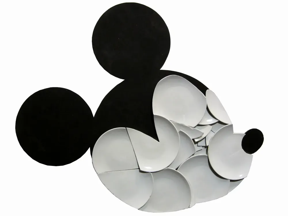 Artwork titled "Mickey" made with ceramic, mdf in the year 2014 by Juan Diego Miguel