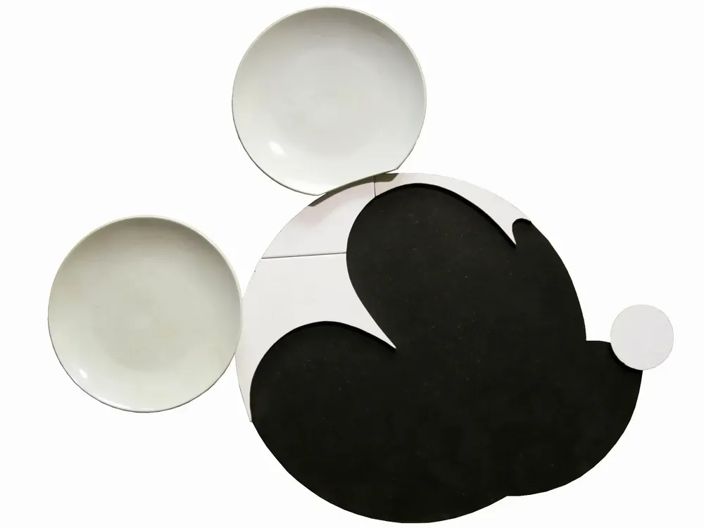 Artwork titled "Mickey" made with mdf, ceramic in the year 2014 by Juan Diego Miguel