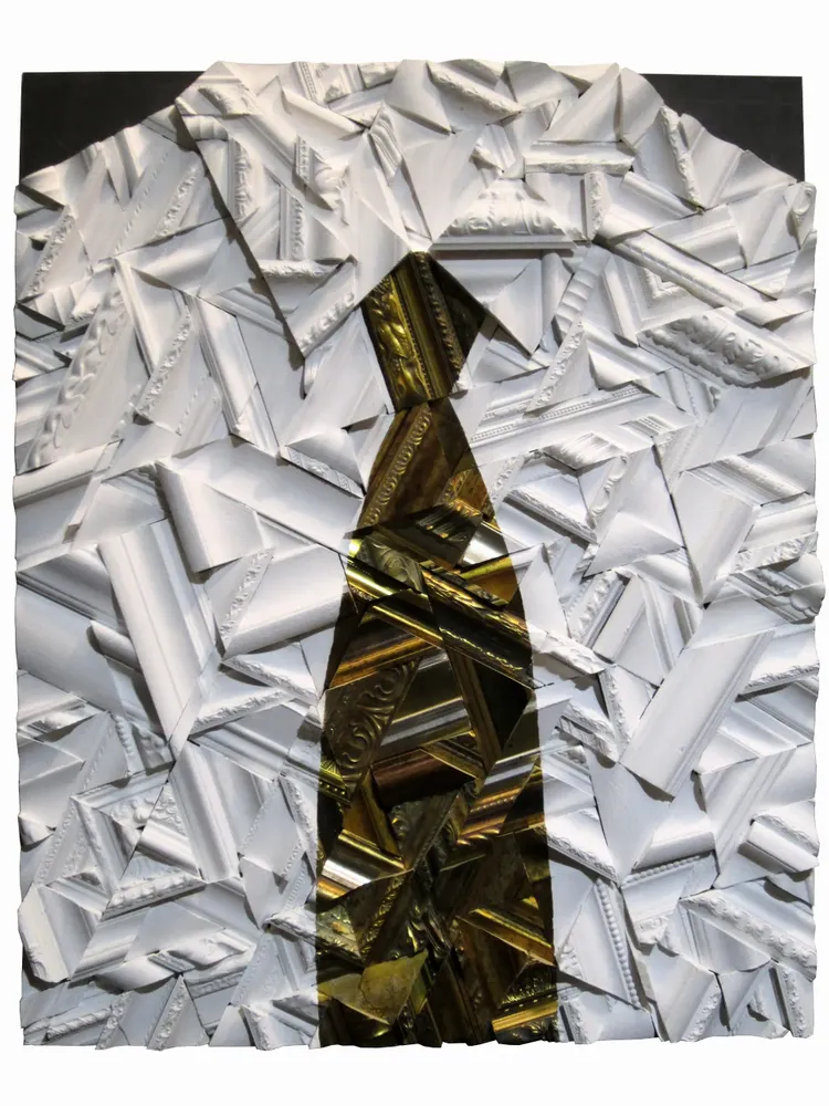Artwork titled "Corbata" made with plastic, plastic paint, frames in the year 2015 by Juan Diego Miguel