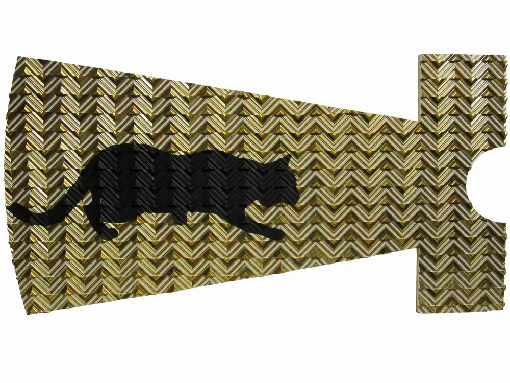 Artwork titled "El gato de tu camison" made with synthetic enamelled paint, frames in the year 2016 by Juan Diego Miguel