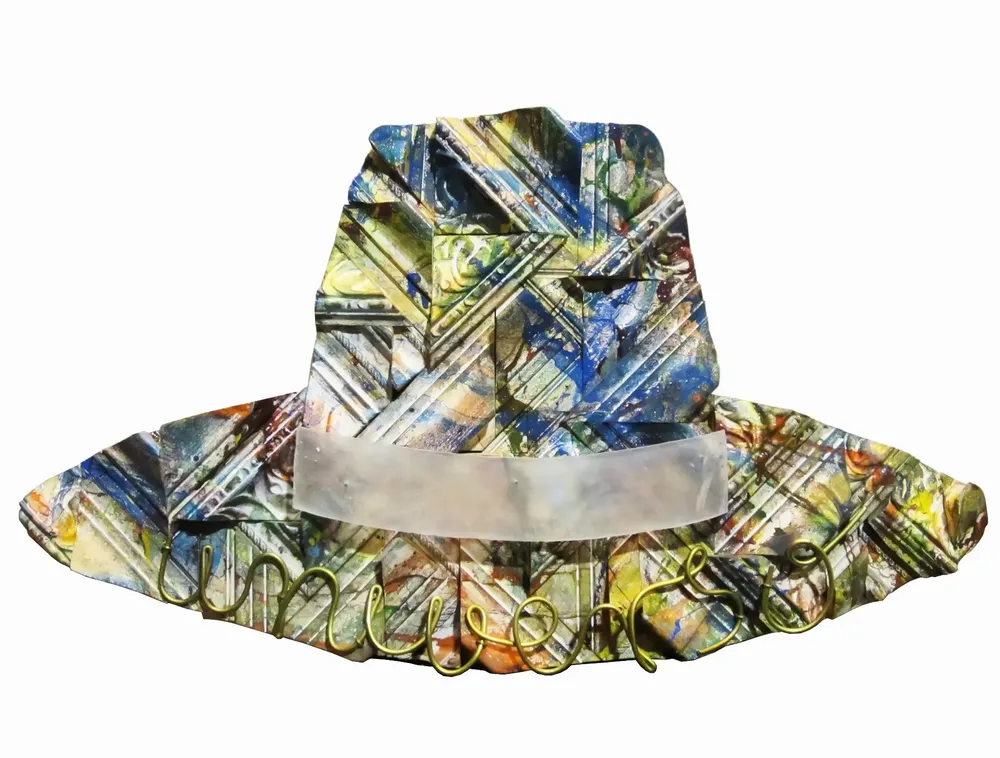 Artwork titled "Sombrero" made with methacrylate, brass, synthetic enamelled paint, frames in the year 2016 by Juan Diego Miguel
