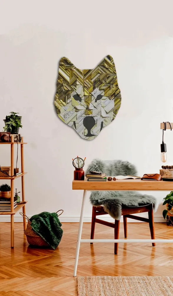Artwork titled "Lobo" made with frames, mdf in the year 2018 by Juan Diego Miguel