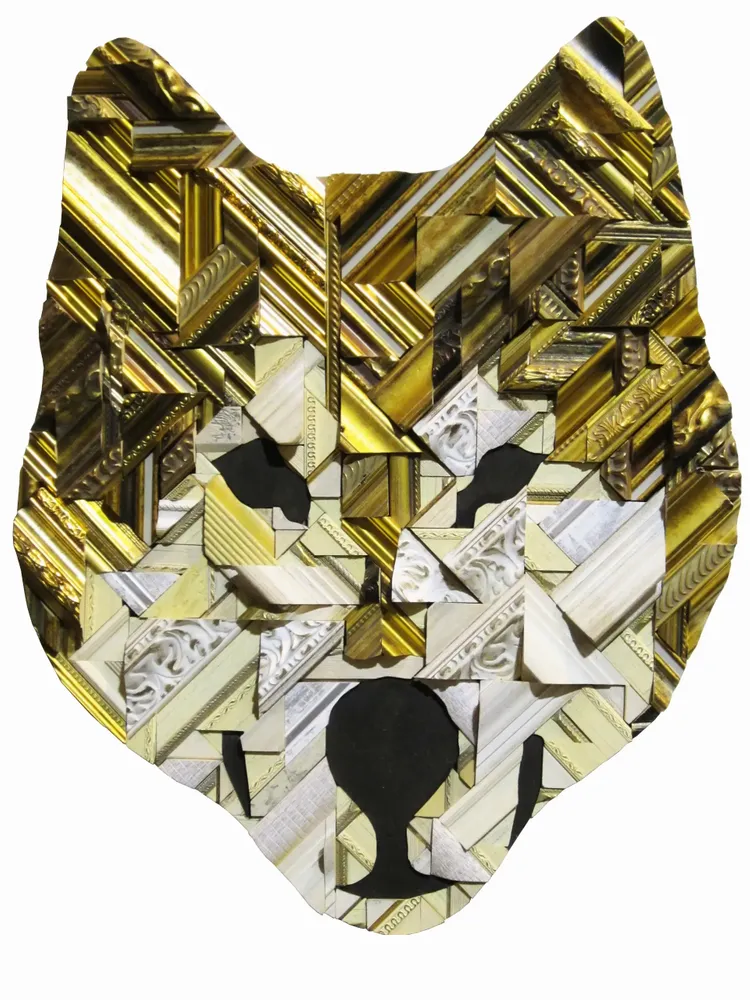 Artwork titled "Lobo" made with frames, mdf in the year 2018 by Juan Diego Miguel