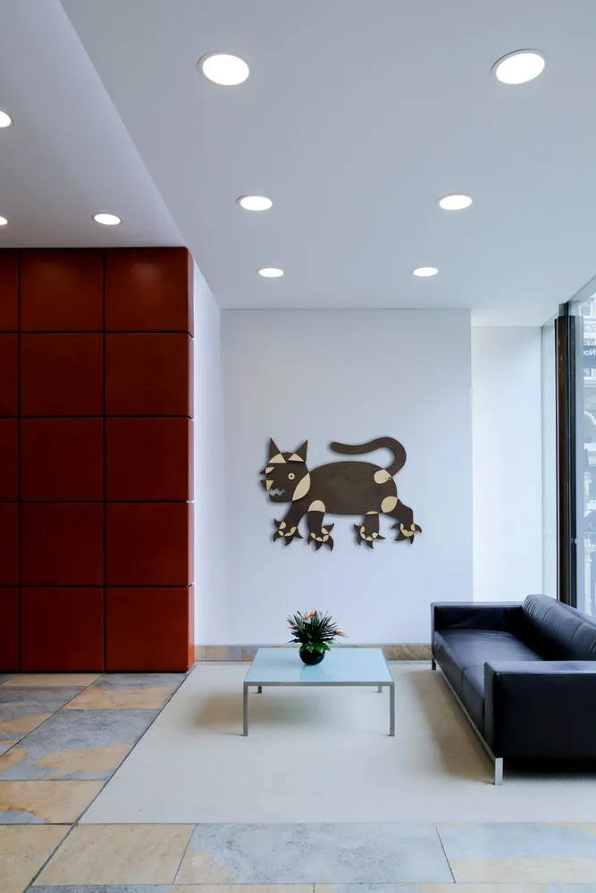 Artwork titled "Gato" made with synthetic enamelled paint, plywood in the year 2021 by Juan Diego Miguel