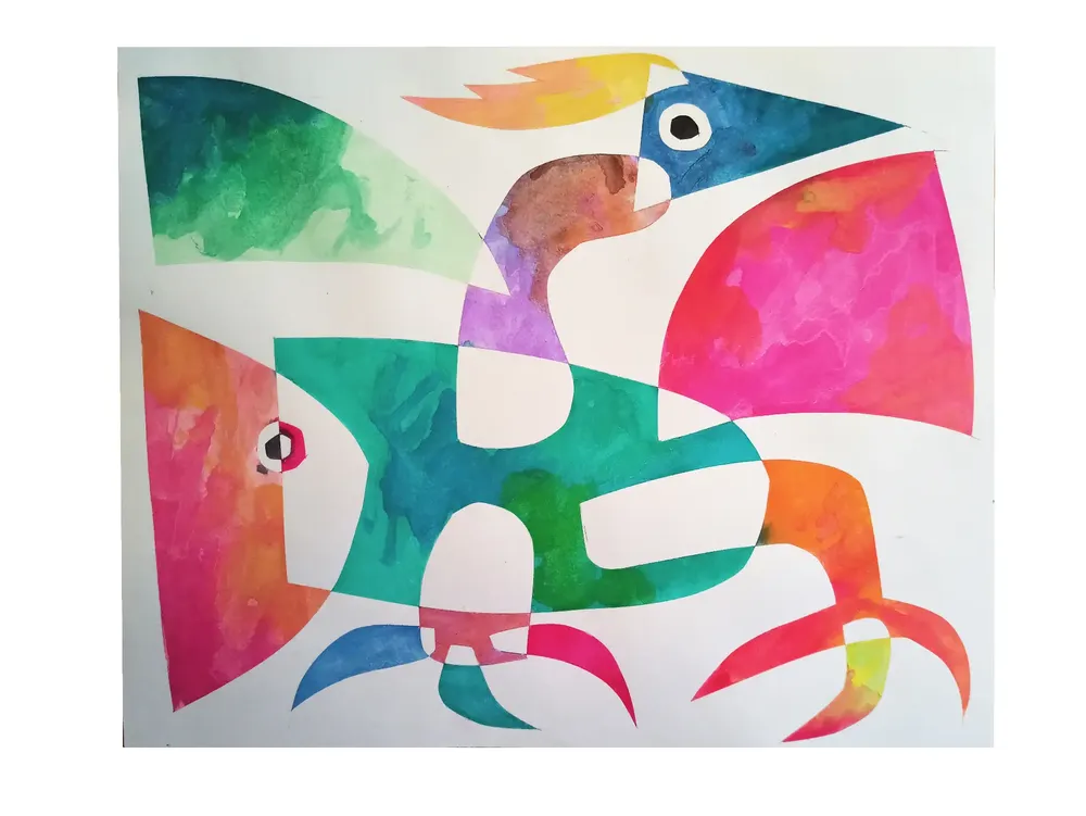 Artwork titled "Pajaro" made with water colour, paper in the year 2021 by Juan Diego Miguel