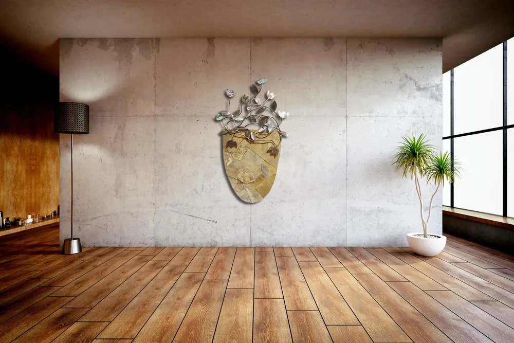 Artwork titled "Florida" made with stainless steel, limestone in the year 2021 by Juan Diego Miguel
