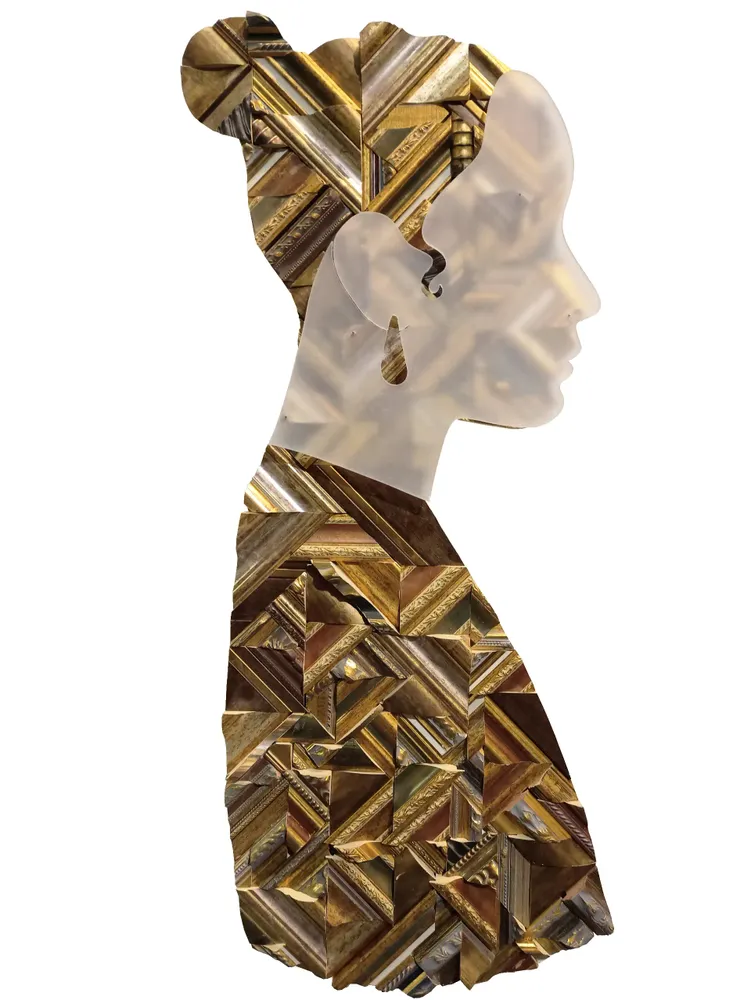 Artwork titled "Chica de perfil" made with methacrylate, frames in the year 2022 by Juan Diego Miguel
