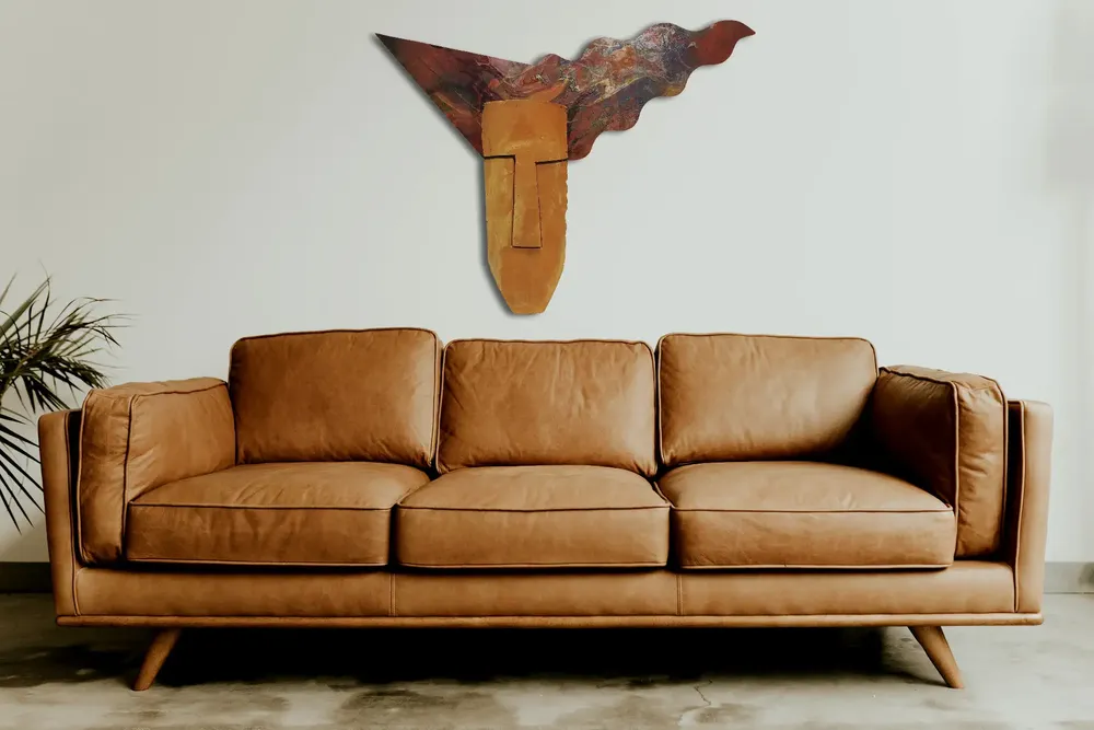 Artwork titled "Cabeza" made with ceramic, synthetic enamelled paint, mdf in the year 2022 by Juan Diego Miguel
