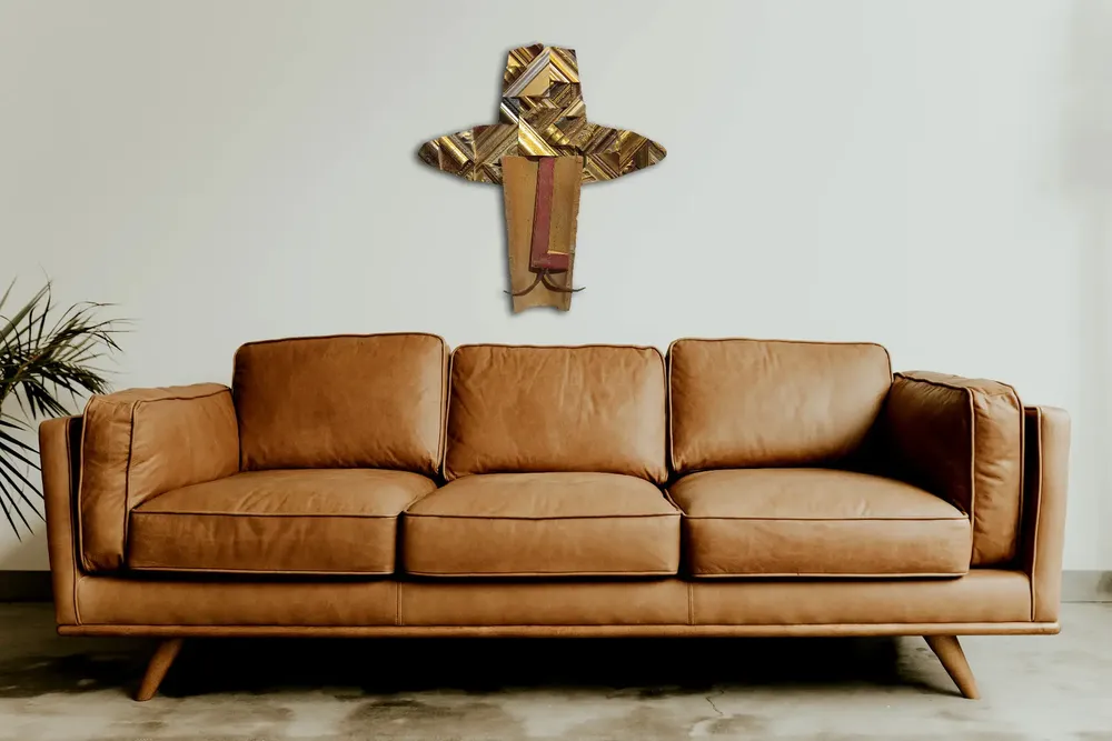 Artwork titled "Bigotes" made with frames, iron, wood, ceramic in the year 2022 by Juan Diego Miguel