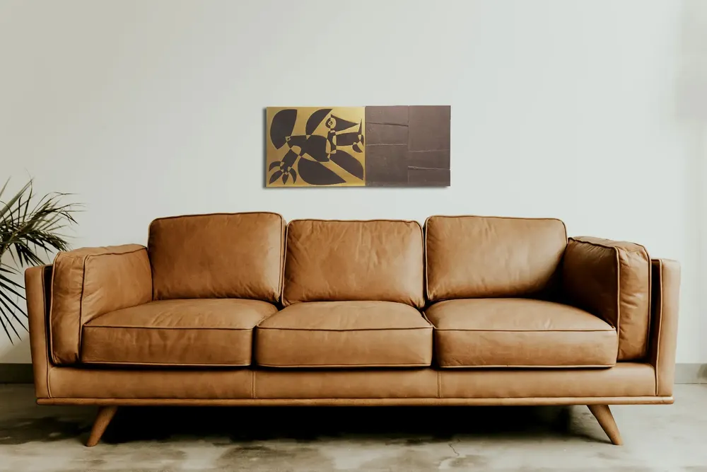 Artwork titled "Pajaro" made with brass, slate stone in the year 2022 by Juan Diego Miguel