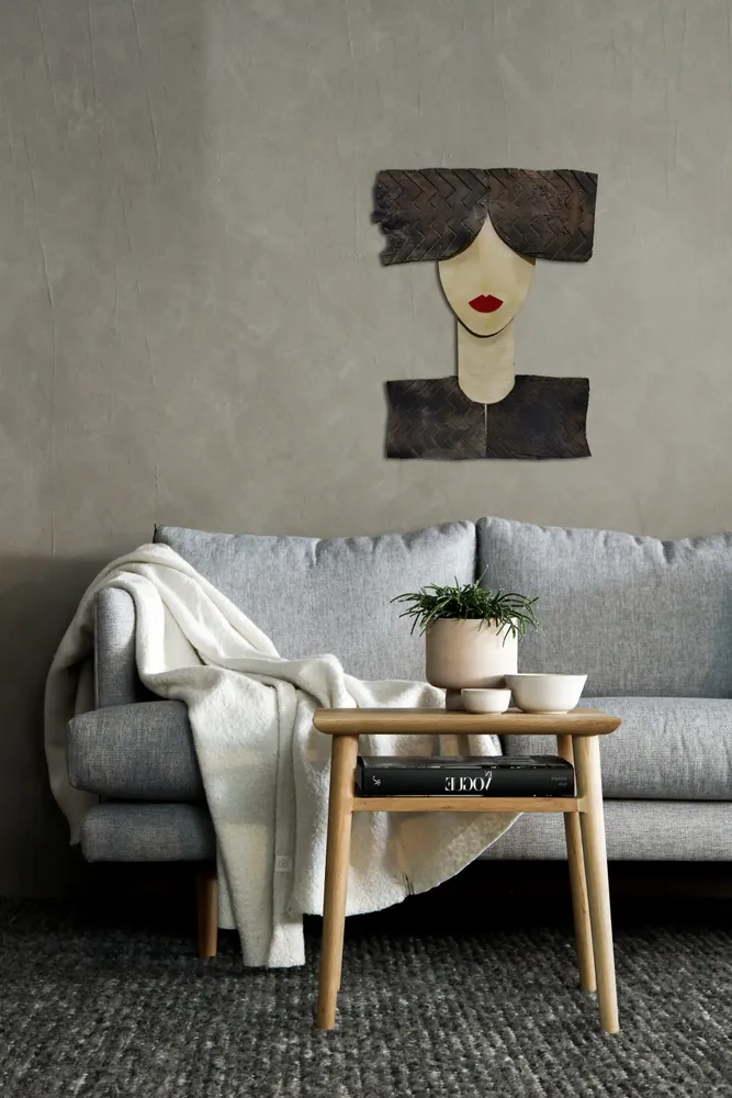 Artwork titled "Chica" made with laminate, plywood, rubber in the year 2023 by Juan Diego Miguel
