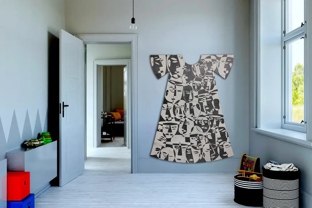 Artwork titled "Estampado" made with synthetic enamelled paint, slate stone in the year 2023 by Juan Diego Miguel
