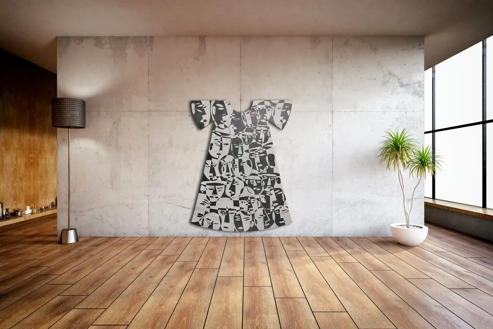 Artwork titled "Estampado" made with synthetic enamelled paint, slate stone in the year 2023 by Juan Diego Miguel