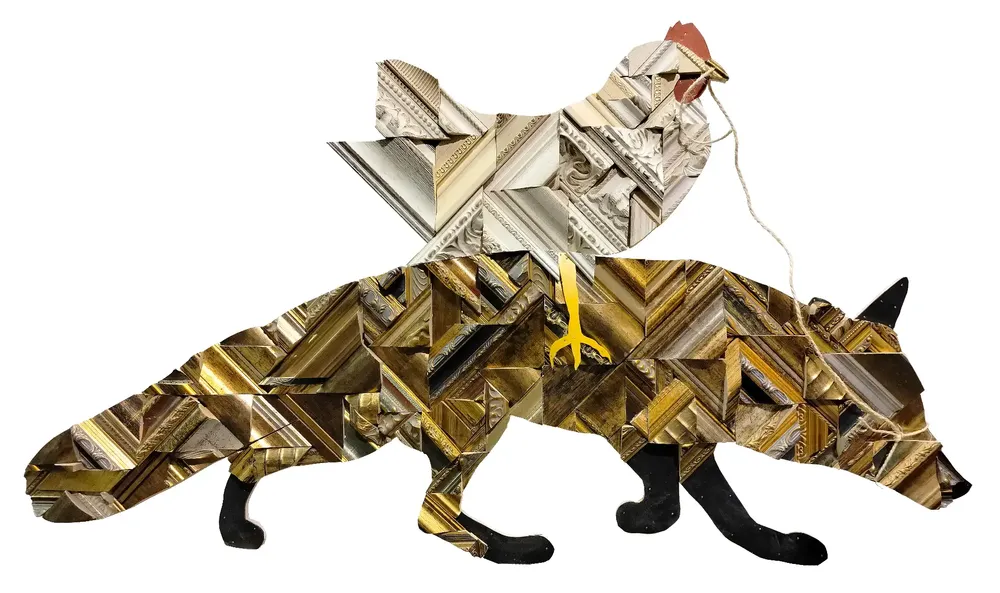 Artwork titled "Dominanta" made with plastic, rope, frames in the year 2023 by Juan Diego Miguel