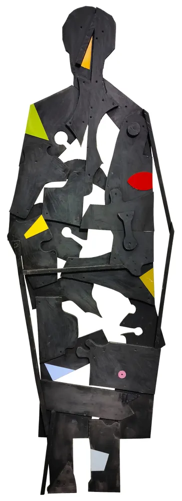 Artwork titled "Cualquiera" made with synthetic enamelled paint, plywood, laminate in the year 2023 by Juan Diego Miguel