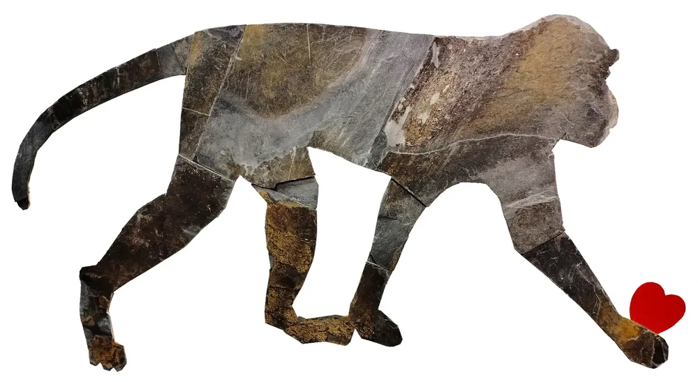 Artwork titled "Like" made with slate stone, laminate in the year 2023 by Juan Diego Miguel